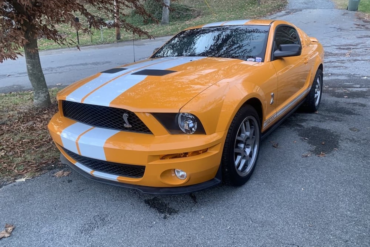 orange and white sports car