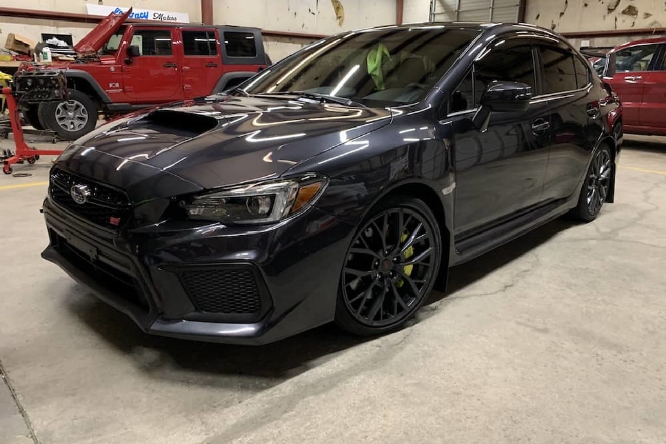 dark gray sports car