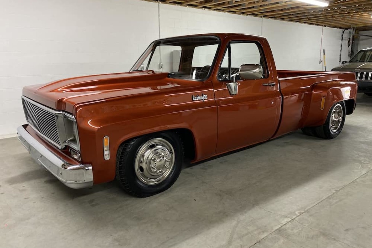 orange brown vintage truck