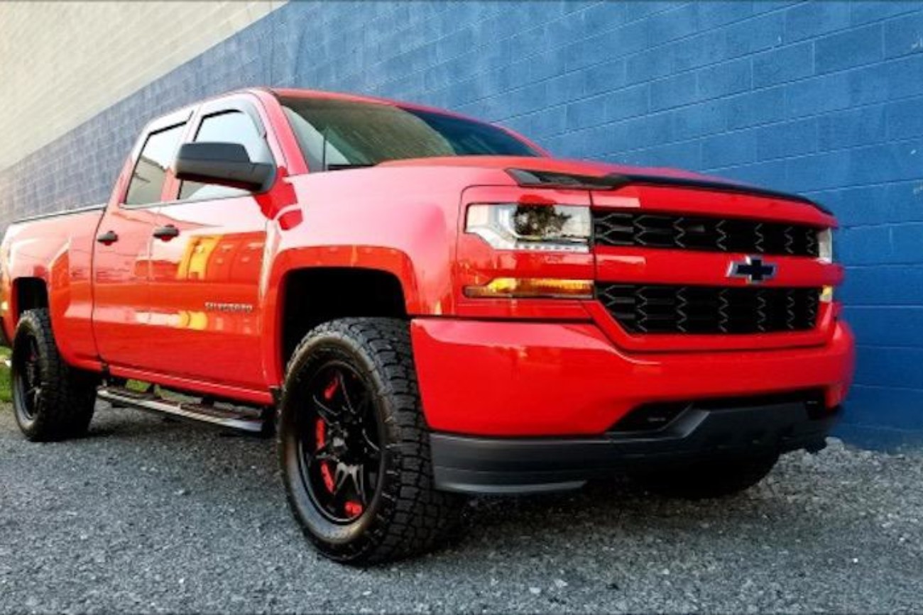 red chevy truck