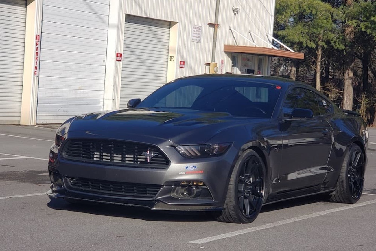 dark gray sports car