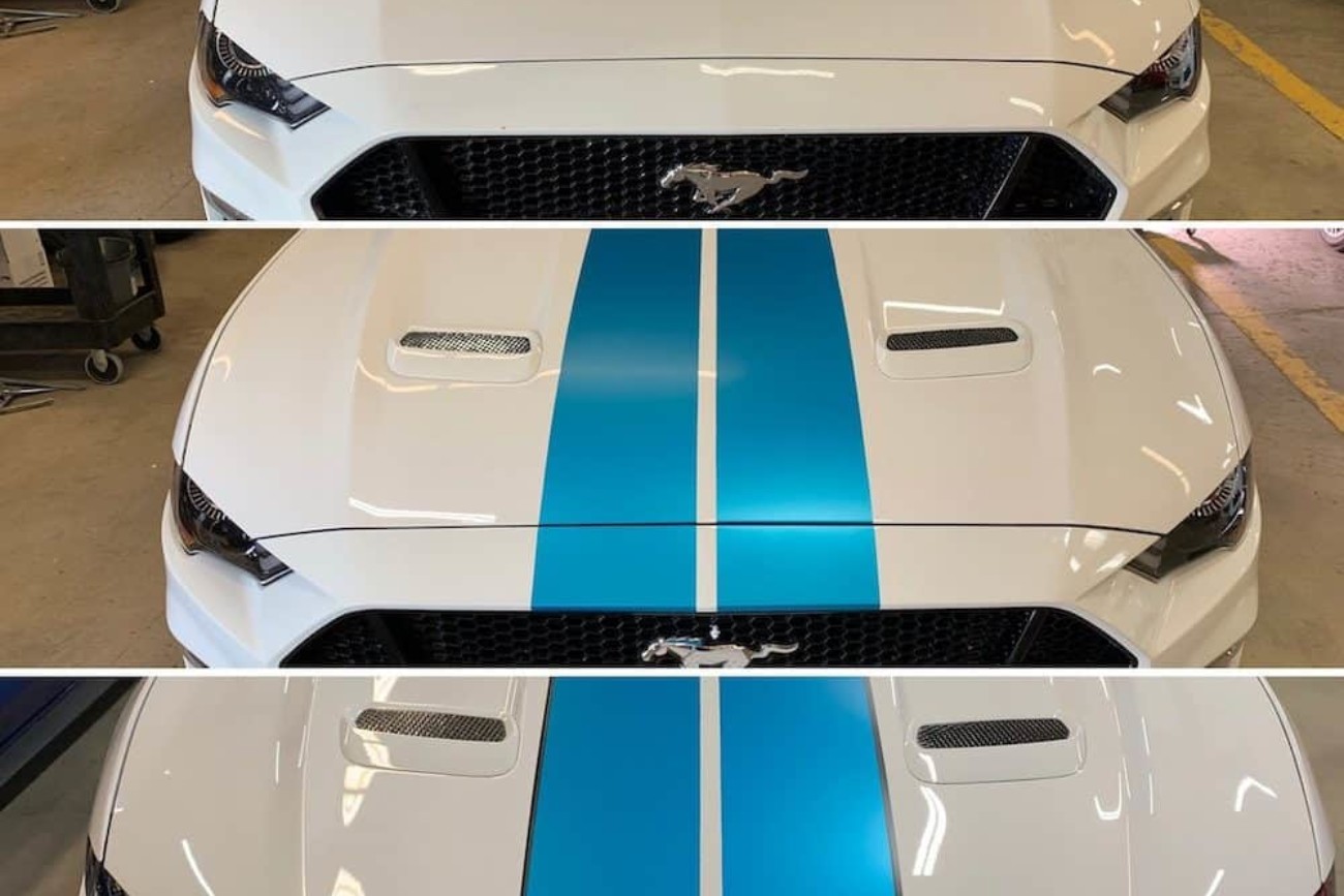 white and blue stripes